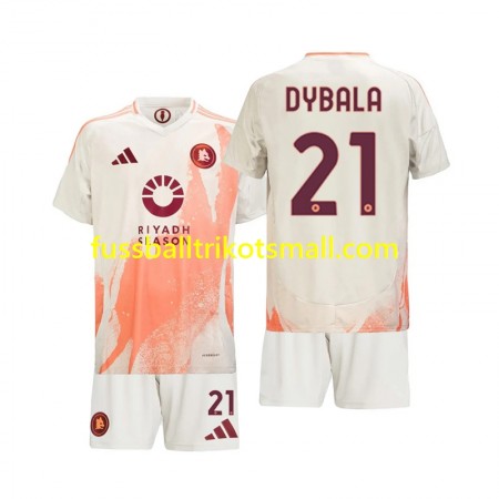 Fußballtrikots AS Rom Paulo Dybala 21 Kinder 2024-2025 Kurzarm Auswärts-trikot kaufen